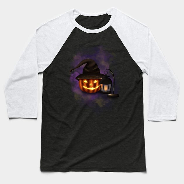 Halloween pumpkin Baseball T-Shirt by Pankratova